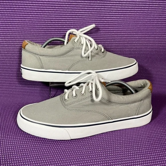 Sperry Men's Stripe II CVO Gray Sneaker Size 9 1/2 W - Picture 2 of 6